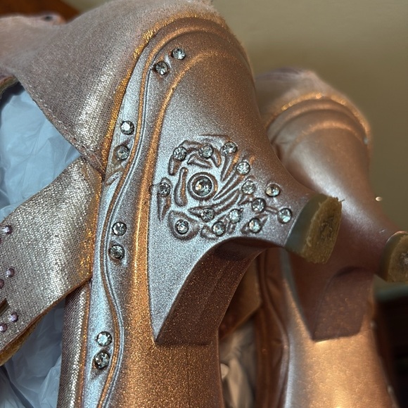 Dream Pairs   Big kids/small women sparkle strappy dress shoes comfy stable Sz 5 - Picture 13 of 16